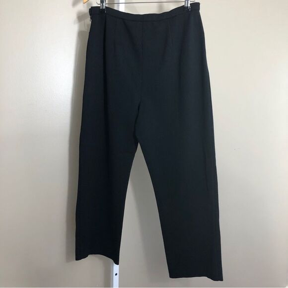 Talbots Pants Womens Medium Black Quilted Front Seam Ankle Size Zip Equestrian - Picture 8 of 8